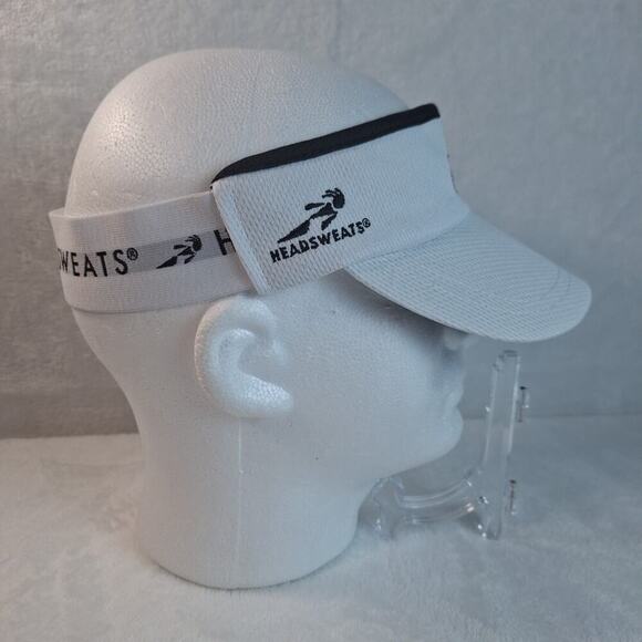 Angola Rugby Visor Hat Cap White One Size Coolmax Headsweats Elastic Band - Picture 6 of 9